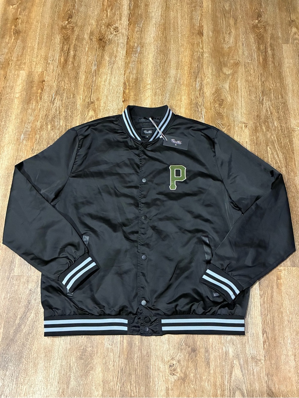 Primitive Dirty P Skateboarding Black Satin Varsity Jacket XL NWT Streetwear